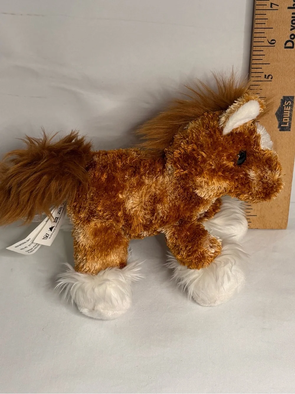 Aurora Mini Flopsies Clyde the Clydesdale horse plush toy